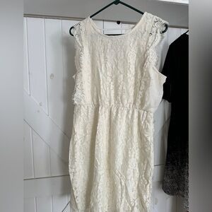 Maurices Cream Lace Midi Dress